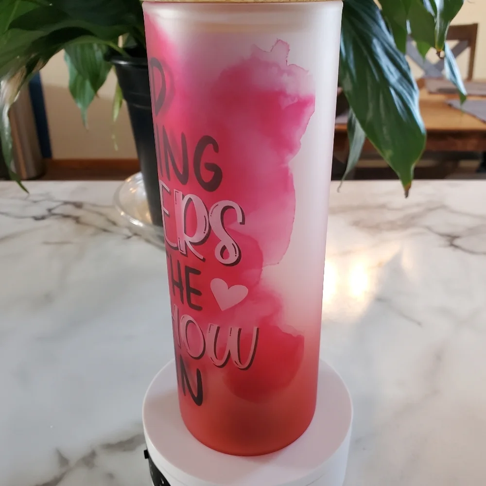 Good Morning Let the SH** Show Begin  20oz Gradient Red Glass Tumbler 🎉sale